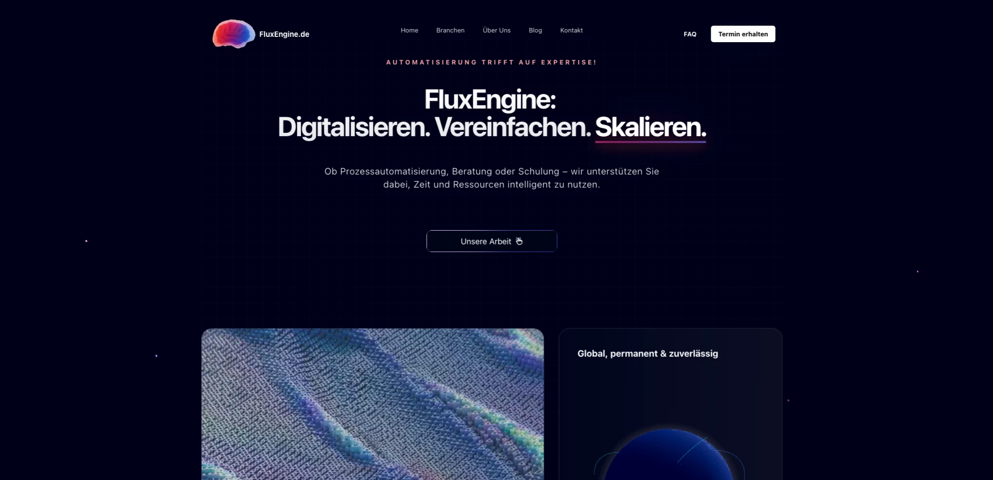 Fluxengine Automatisierungsagentur Website